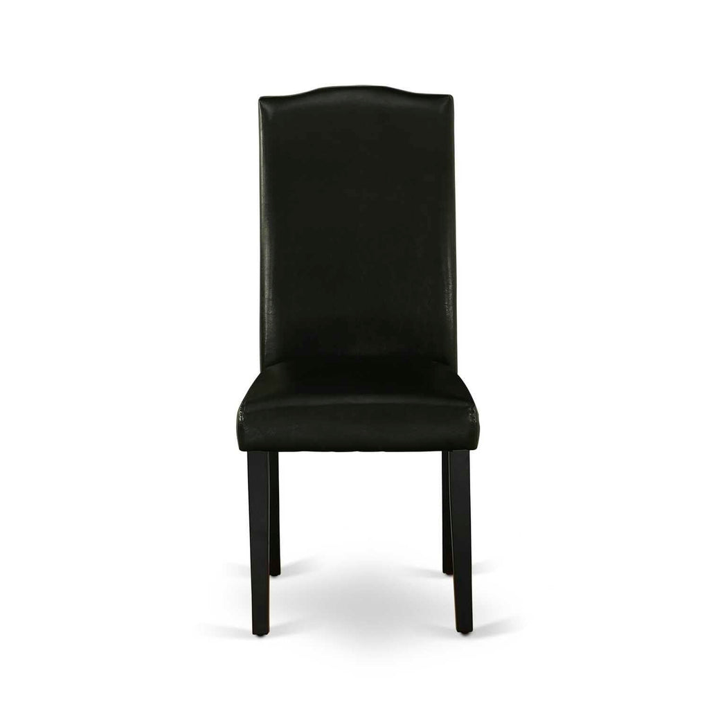 Black Faux Leather Dining Chairs Set of 2 G348366