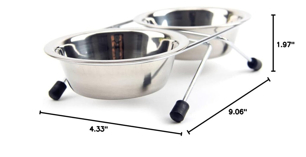 Stainless Steel Dog Cat Bowls Set E309397