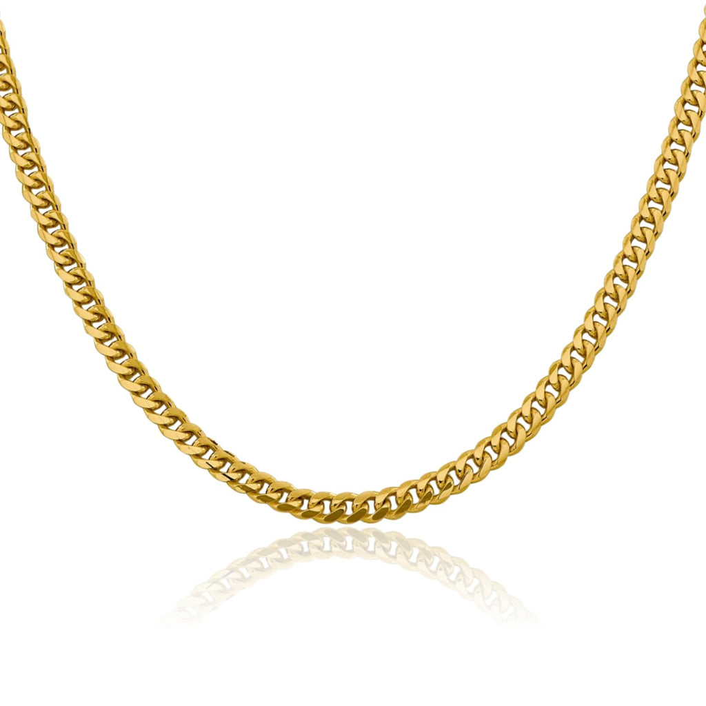 14K Yellow Gold Miami Cuban Chain Necklace U249477