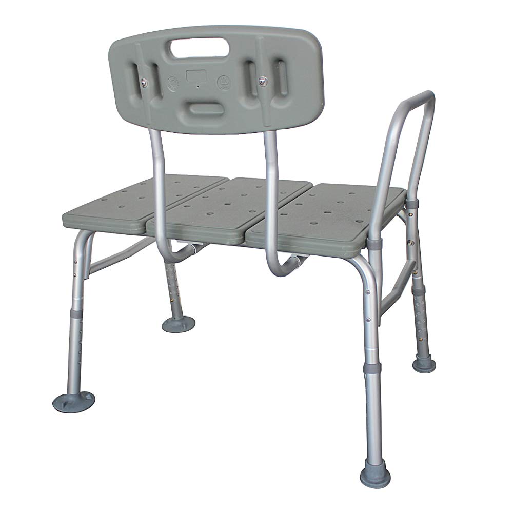 Bath Shower Transfer Bench with Backrest & Padded Armrest J2735