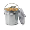 6 Gallon Galvanized Steel Round Trash Can with Locking Lid H5431