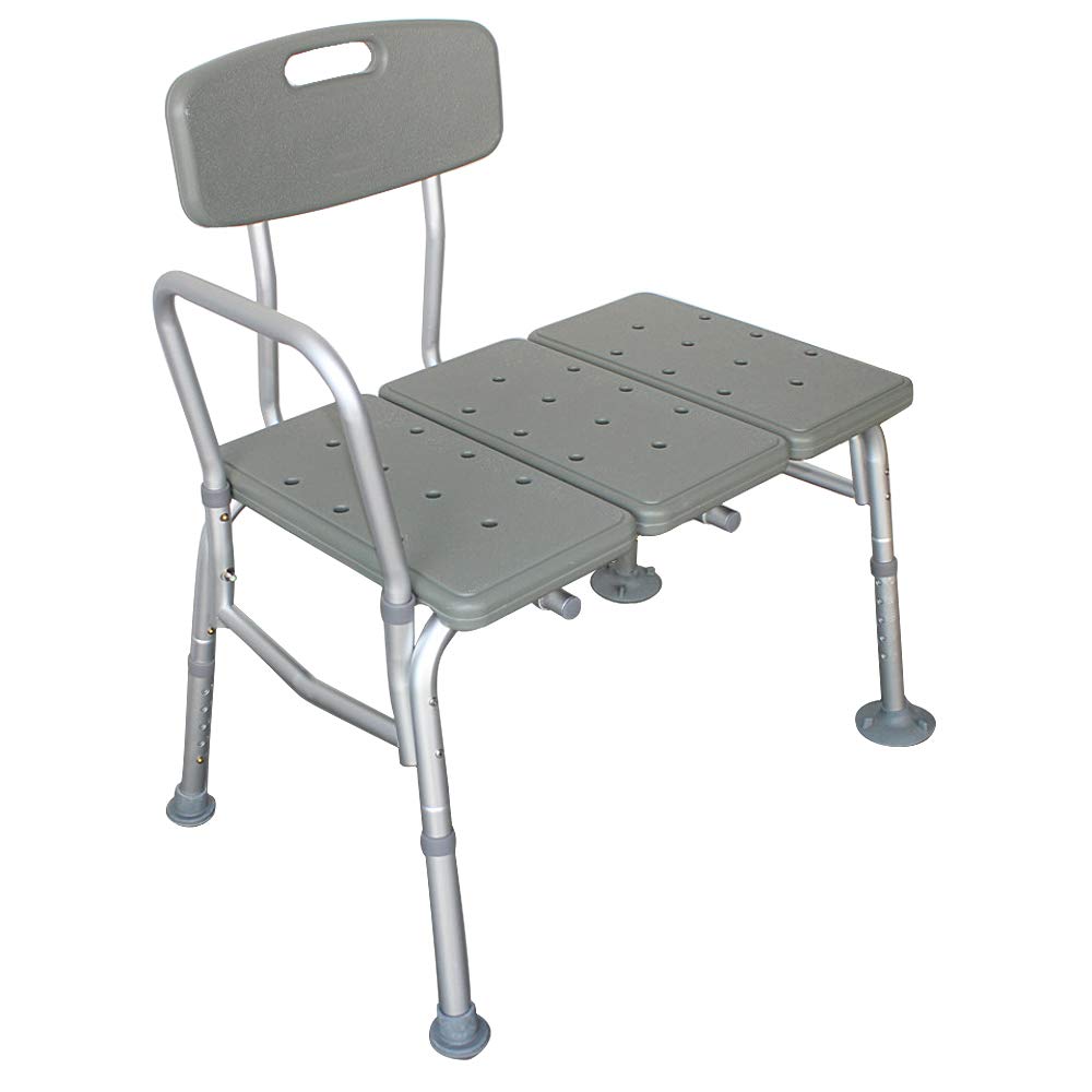 Bath Shower Transfer Bench with Backrest & Padded Armrest J2735