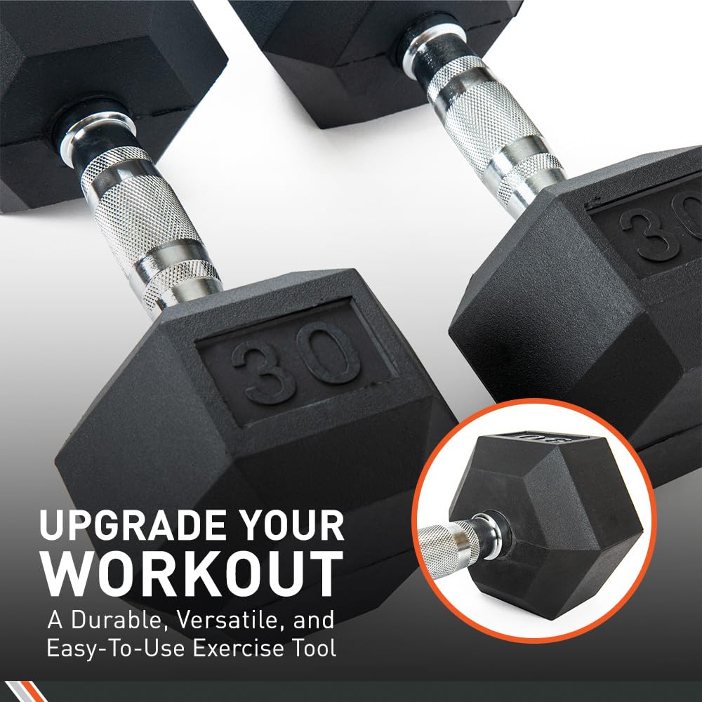 Rubber Encased Hex Dumbbell Pair M982678