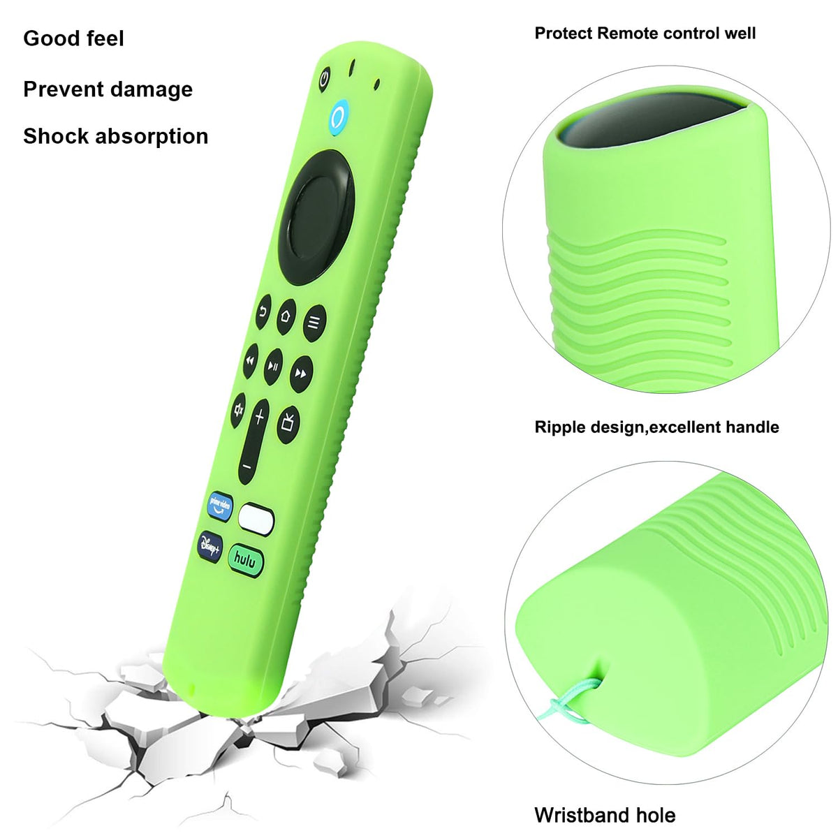 Silicone Remote Covers 3pcs Glow Green Blue Red T422