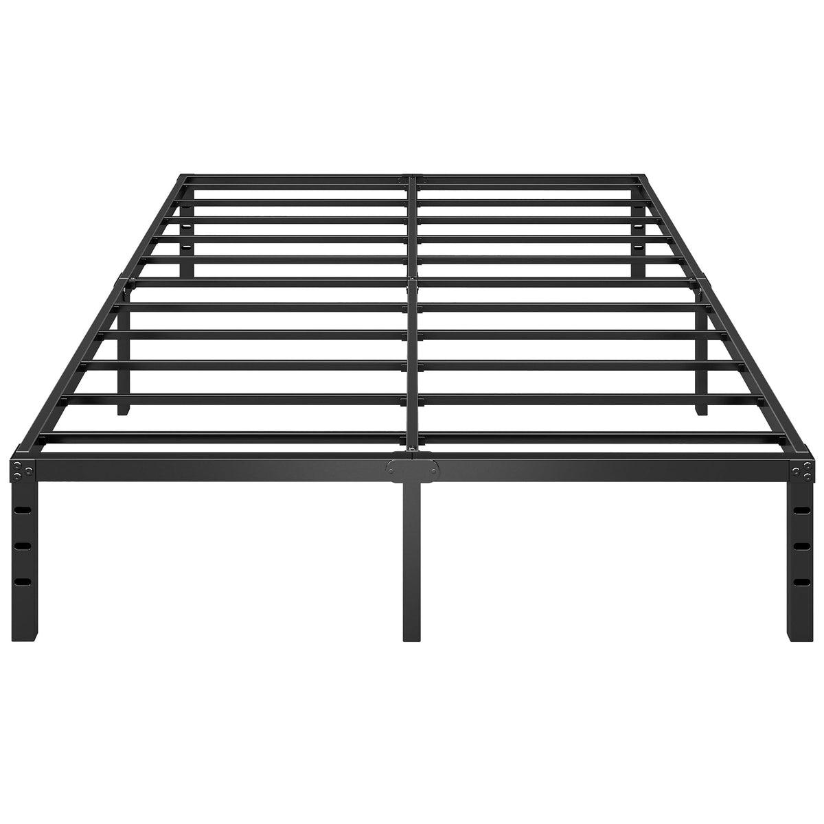 Black Metal Platform Bed Frame Full Size, 18 Inch Height with Underbed Storage V3820