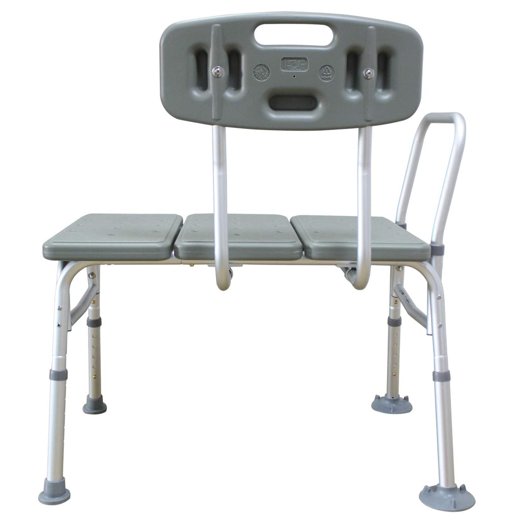 Bath Shower Transfer Bench with Backrest & Padded Armrest J2735