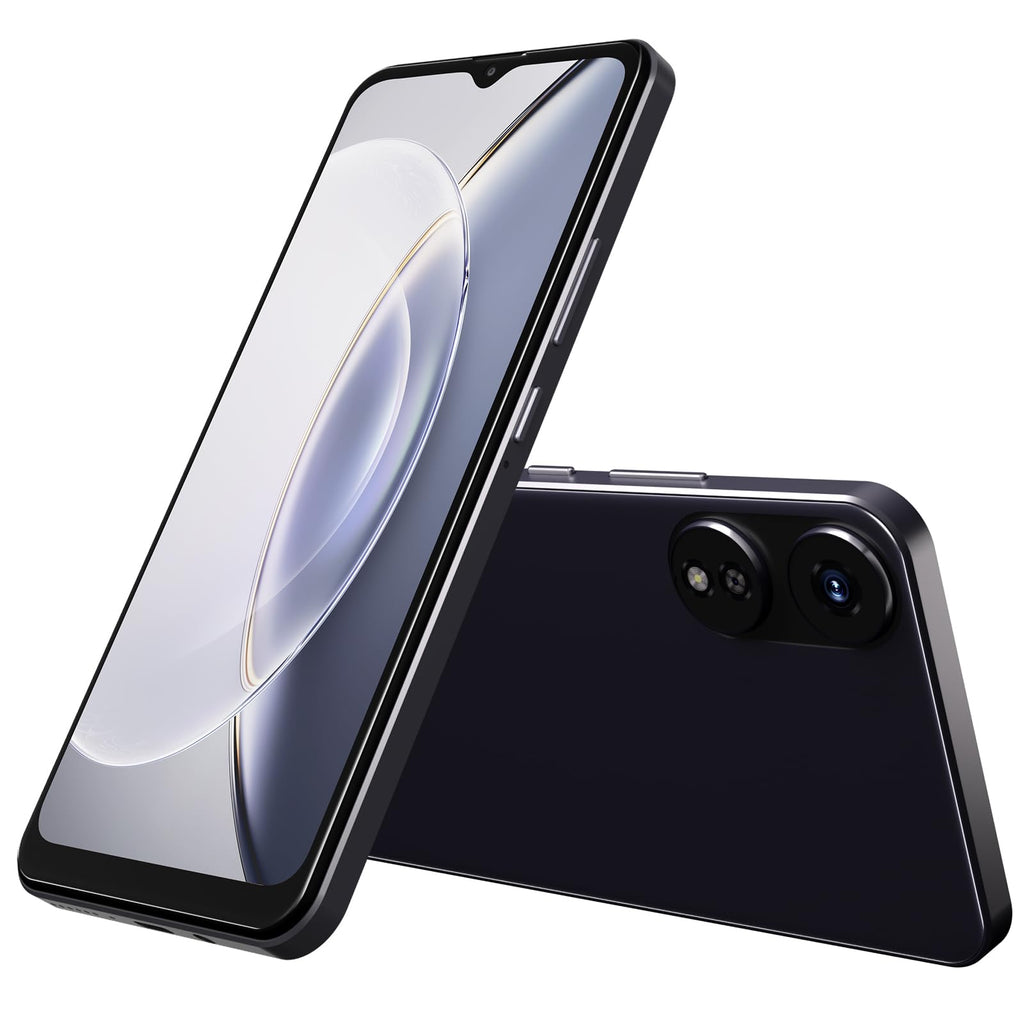 4G LTE Unlocked Cell Phone 6.5” HD+ Screen 3GB RAM Android 12 13MP Dual SIM Black C484