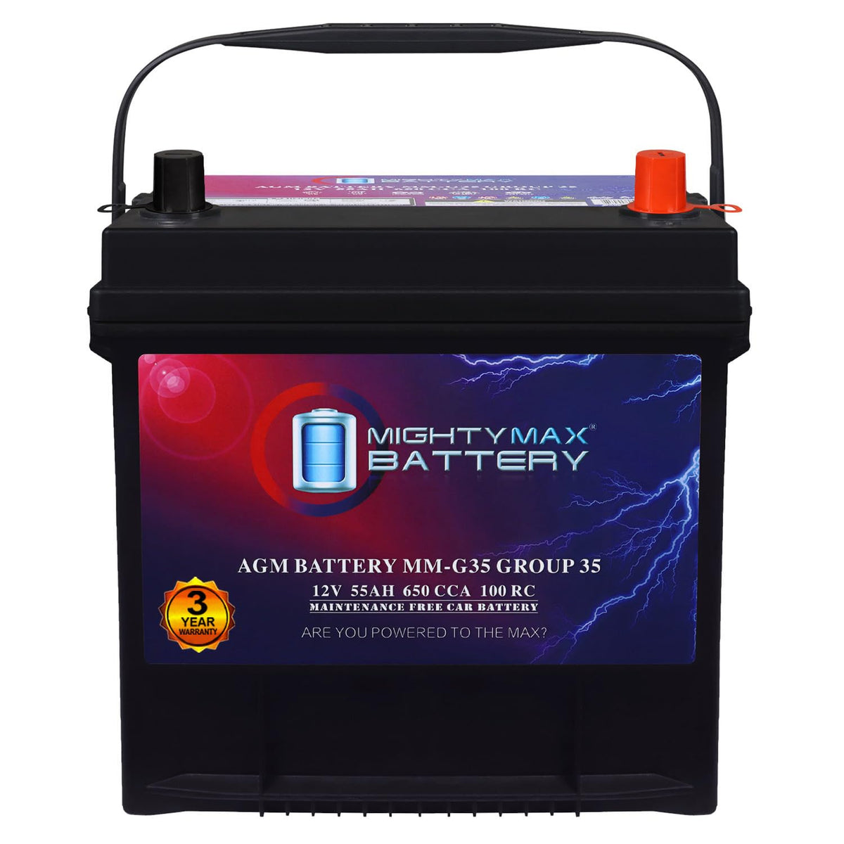 12V 55Ah AGM Replacement Battery E6783