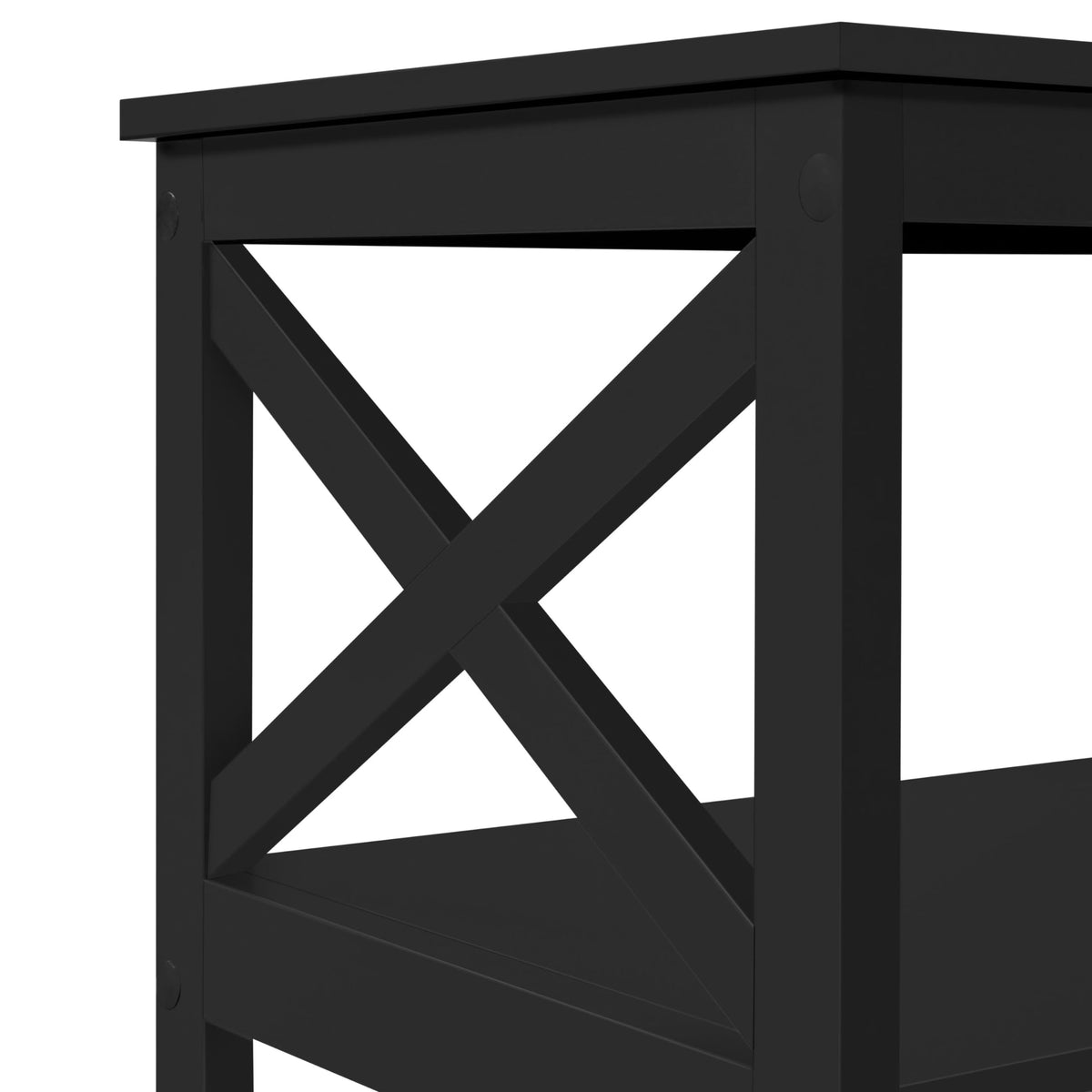 Black Coffee Table with Storage Shelf A953