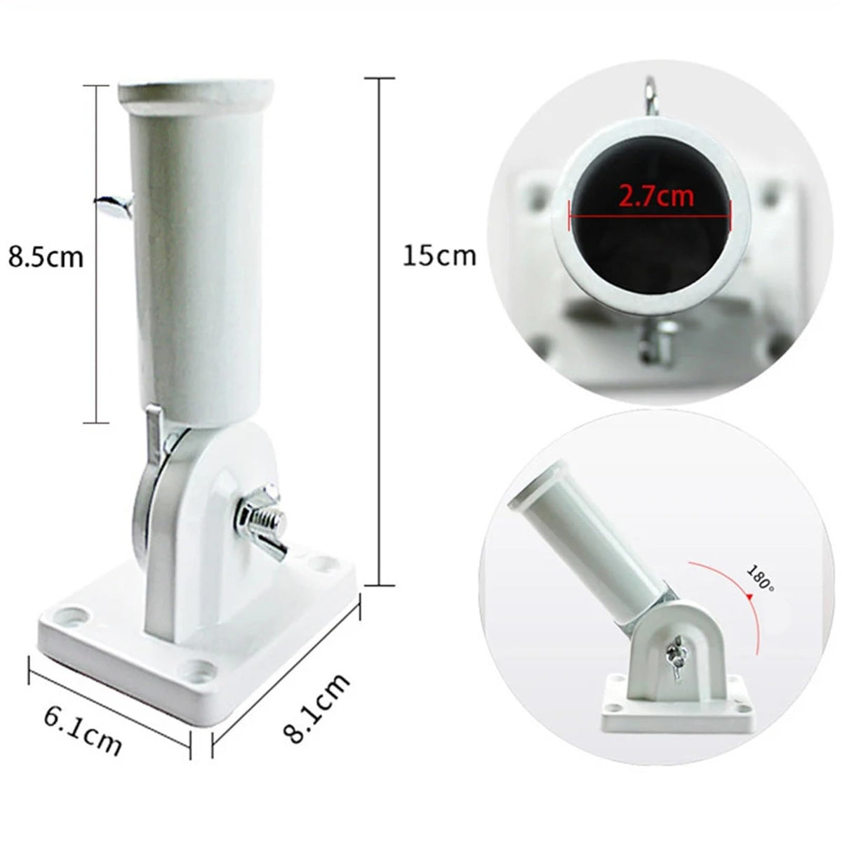 Aluminum Adjustable Wall Mounted Flag Holder D18379