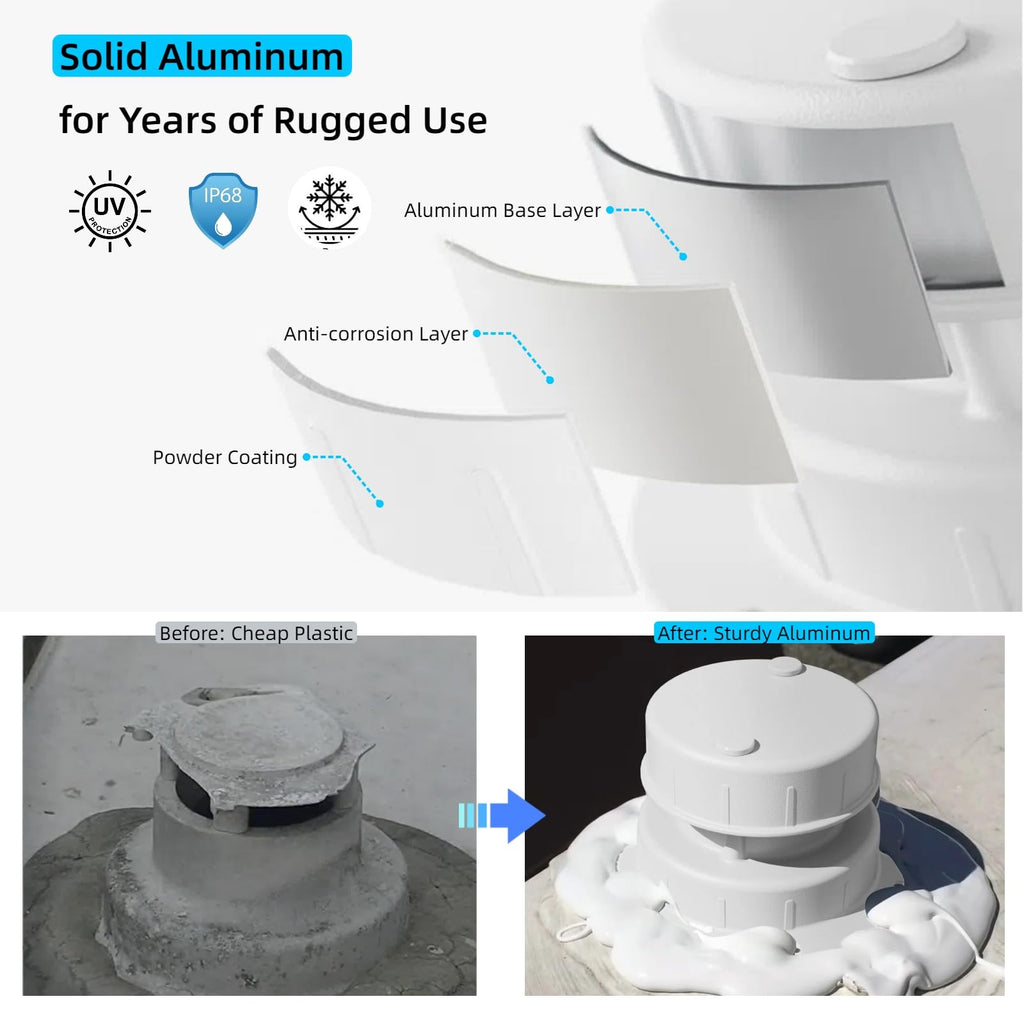 Aluminum RV Sewer Vent Cap with Screen J2544