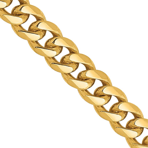 14K Yellow Gold Miami Cuban Chain Necklace U249477