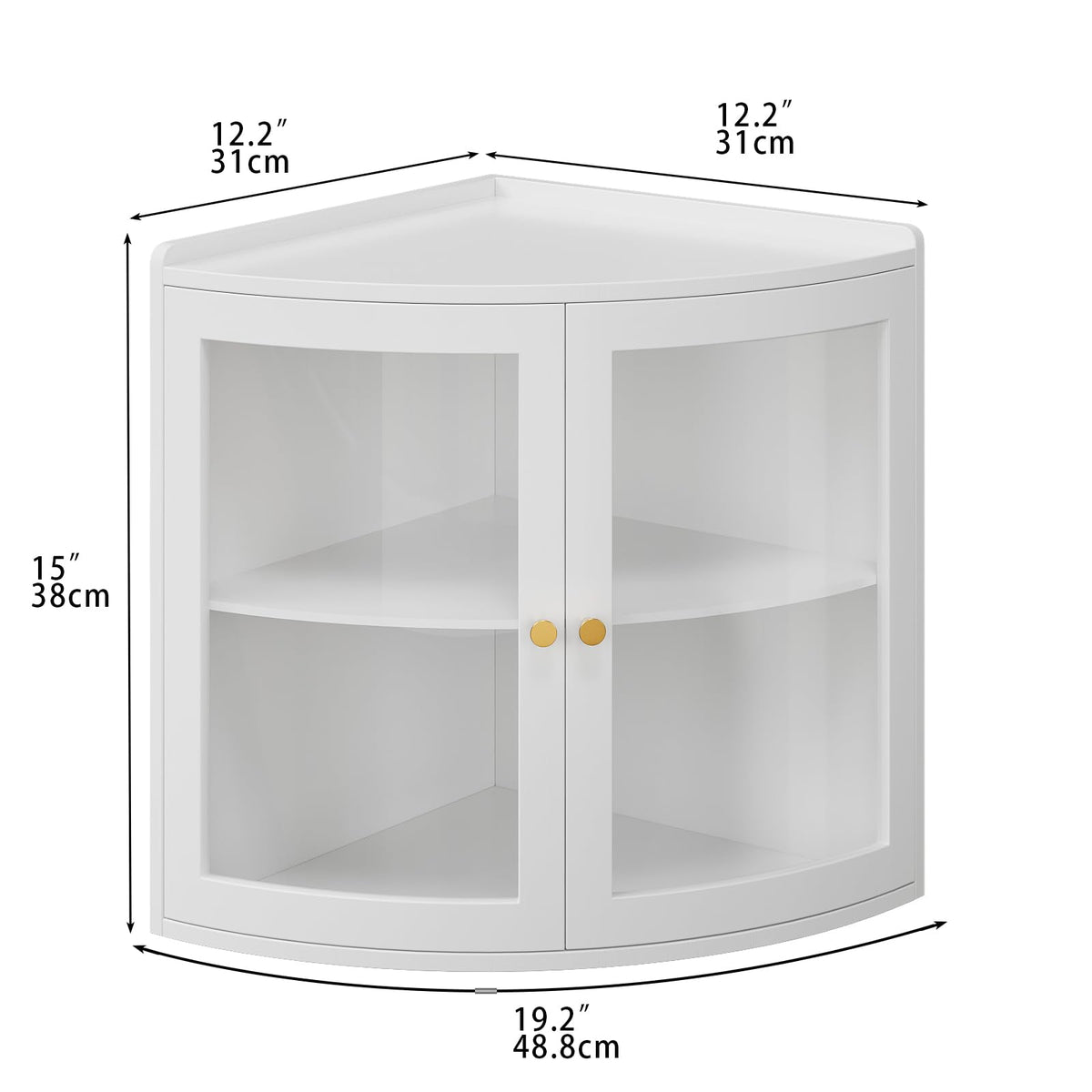 White Double Layer Large Bread Box with Acrylic Doors Z839571