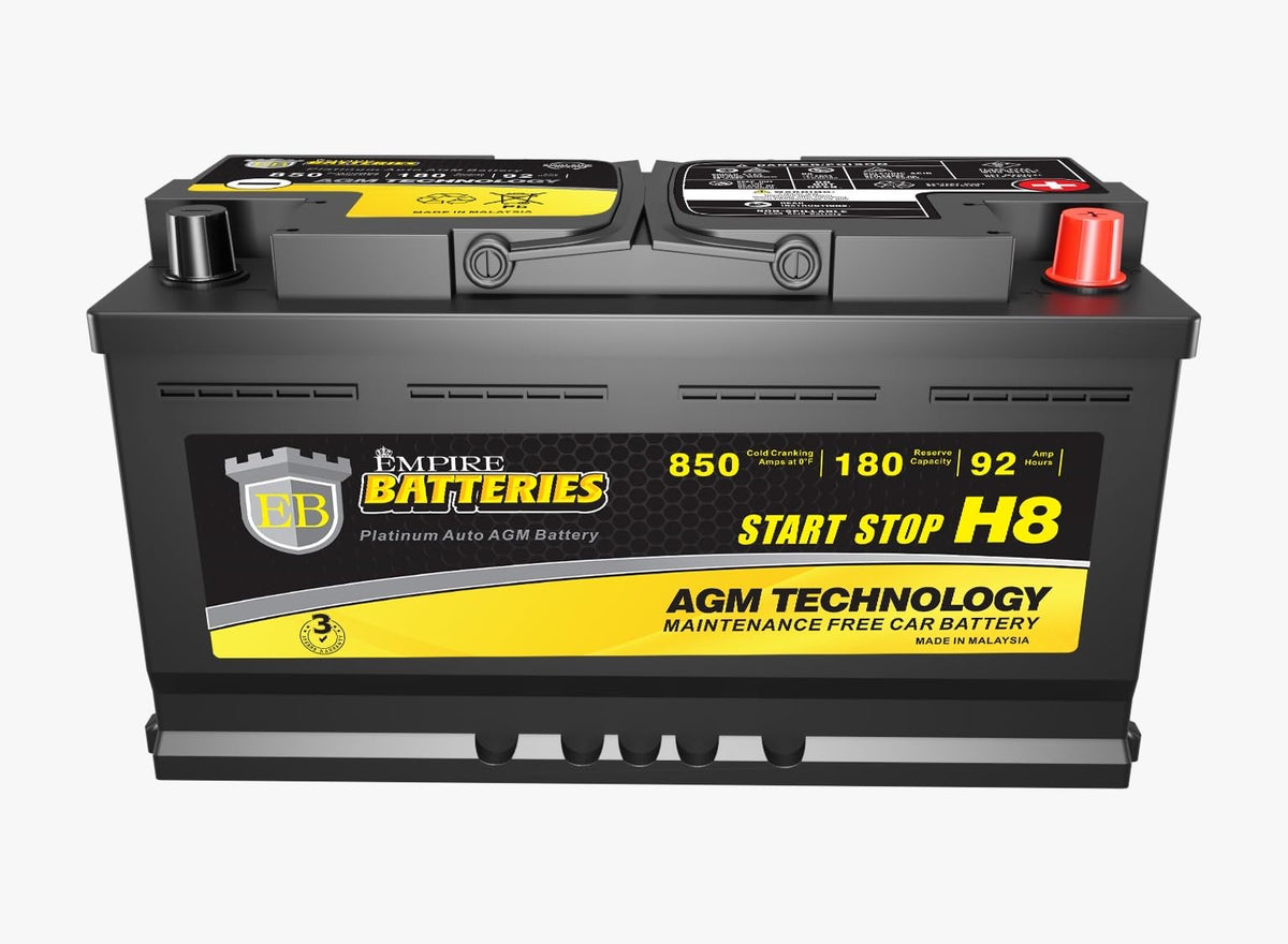 12V 92Ah 850 CCA H8 AGM Battery C48406