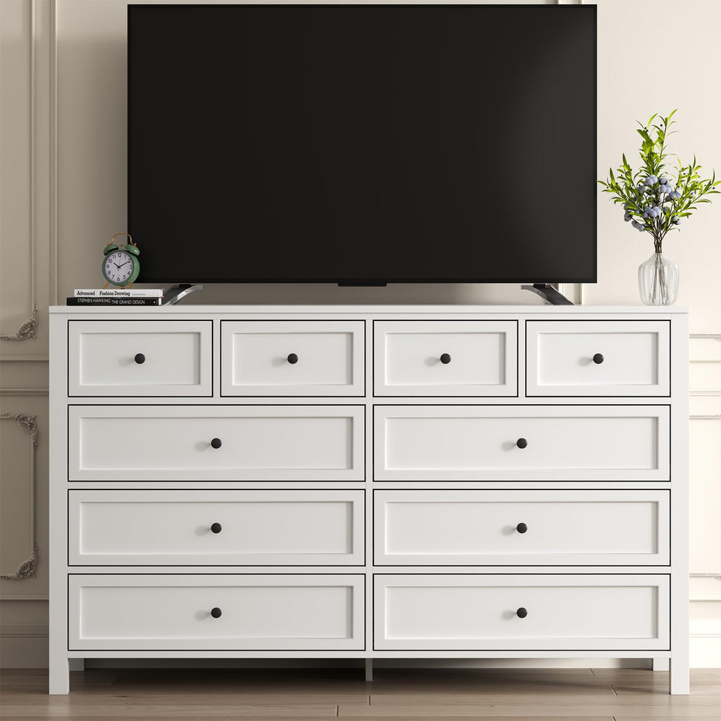 White 10 Drawers Dresser Y767011