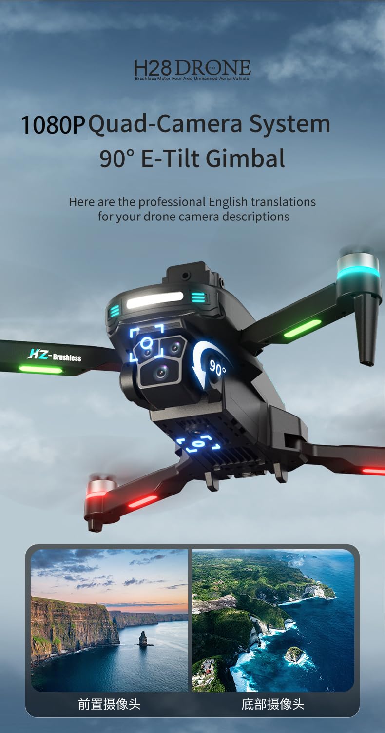 Foldable 1080P Camera Drone with 2 Batteries Y3367