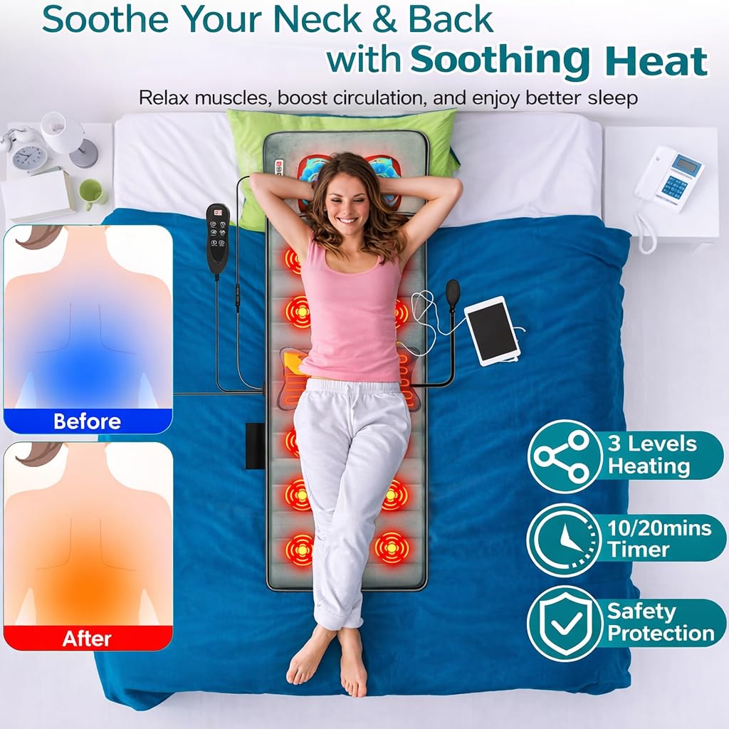 Full Body Massage Mat with Heat Y55016