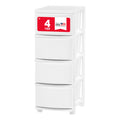White 4 Drawer Slim Narrow Storage Organizer T616