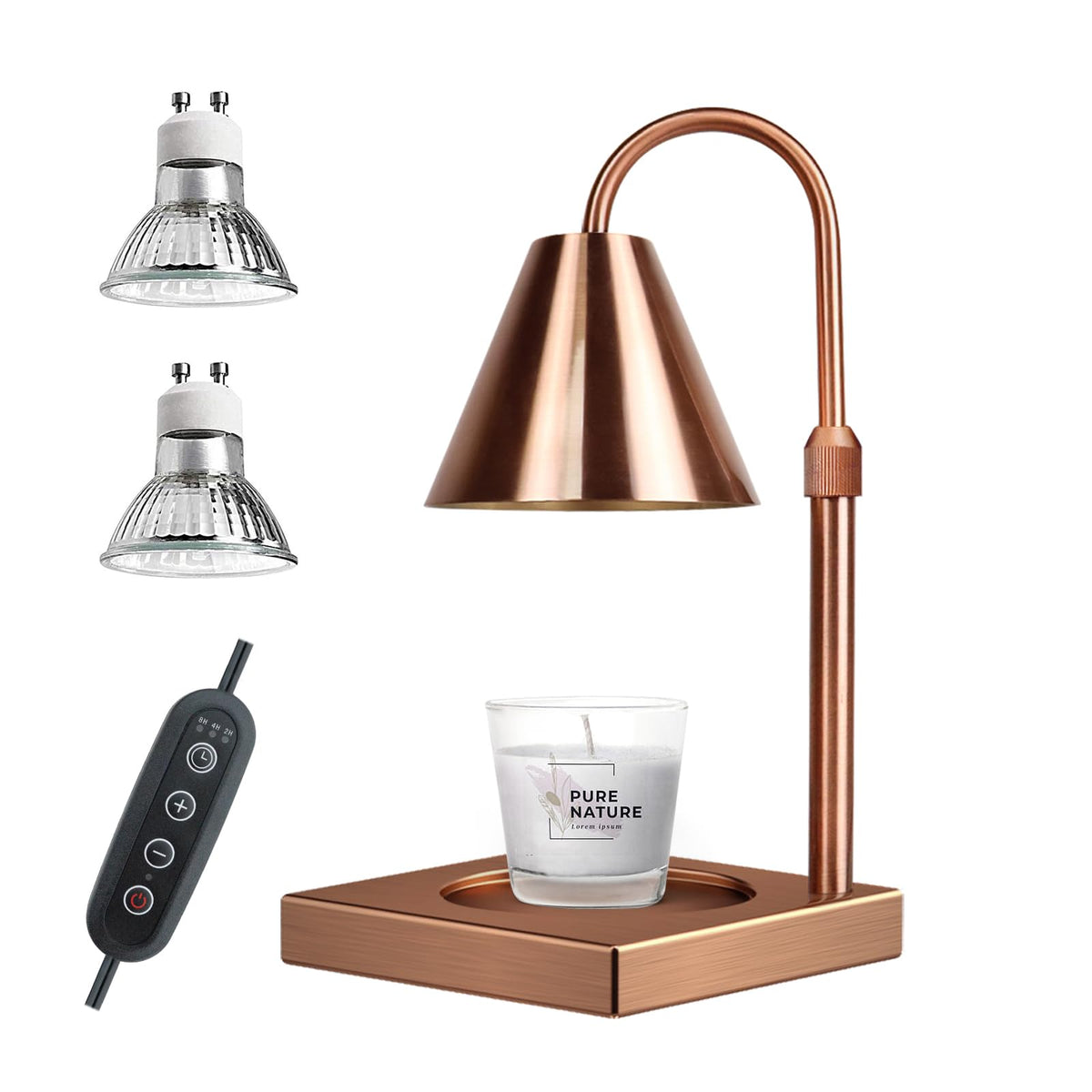 Adjustable Height Dimmable Candle Warmer Lamp D5234