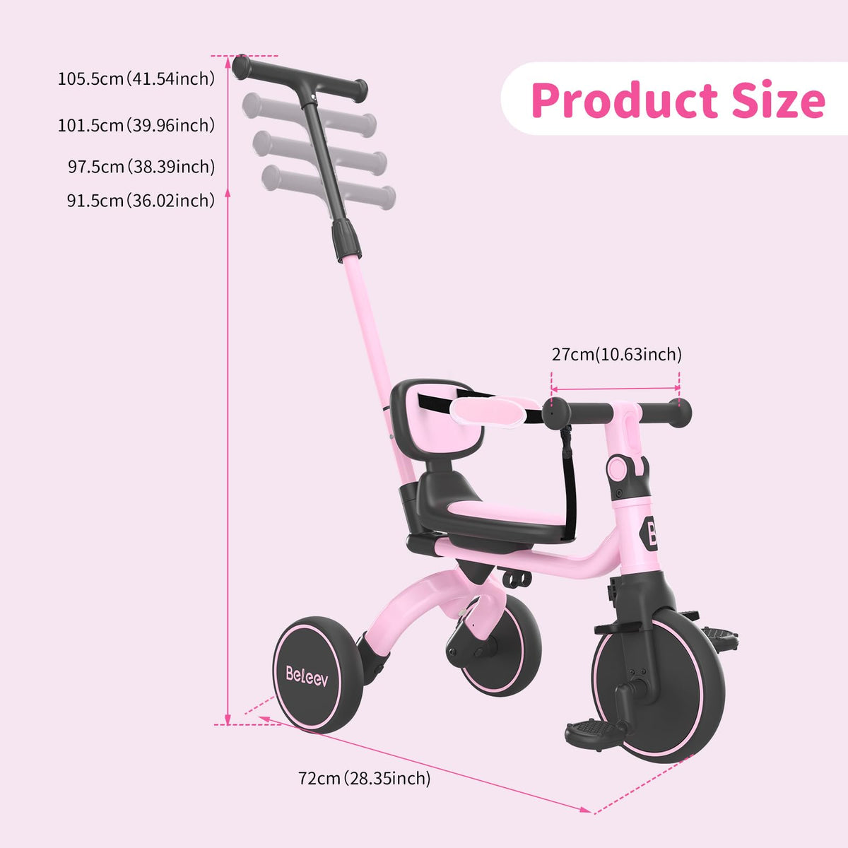 5 in 1 Toddler Tricycle & Balance Bike P43933