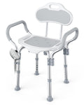 Adjustable Grey Shower Chair with Suction Feet J4498