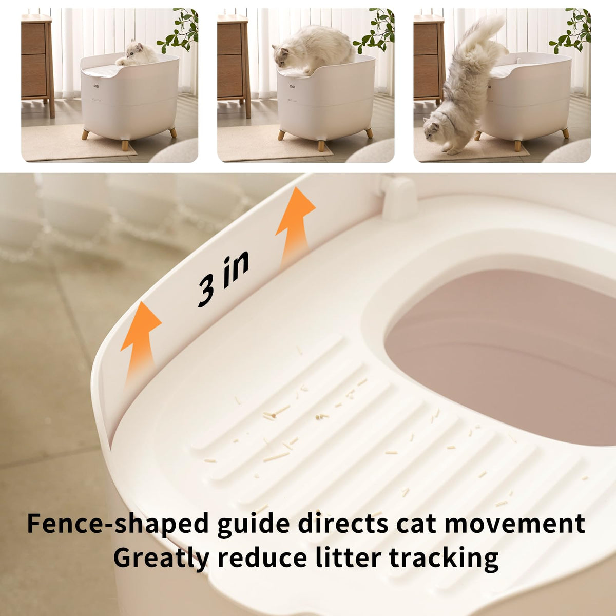 Large Top Entry Cat Litter Box with Scoop W420