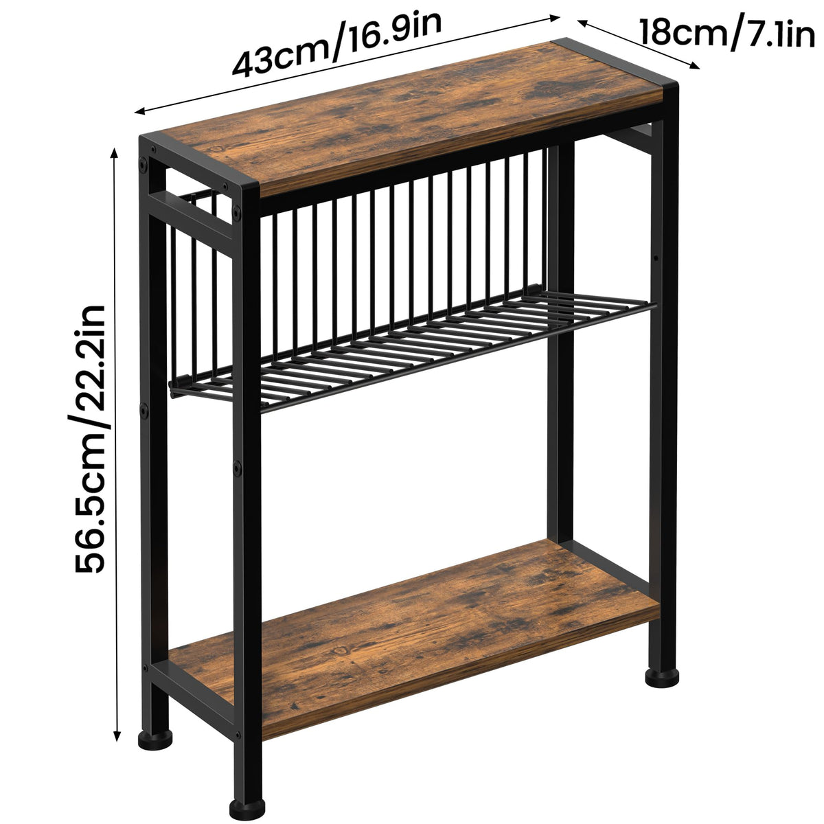3-Tier Narrow Side Table Set of 2 K54038