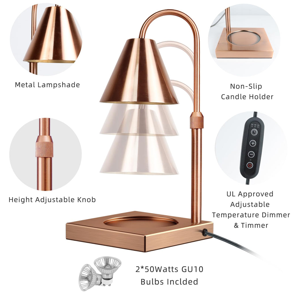 Adjustable Height Dimmable Candle Warmer Lamp D5234