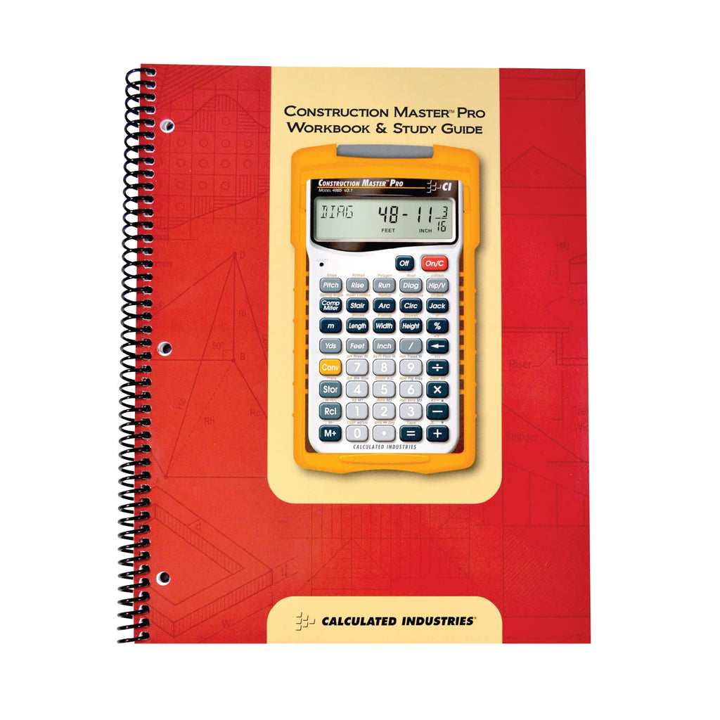 Construction Master Pro Workbook and Study Guide & Project Calculator K568751