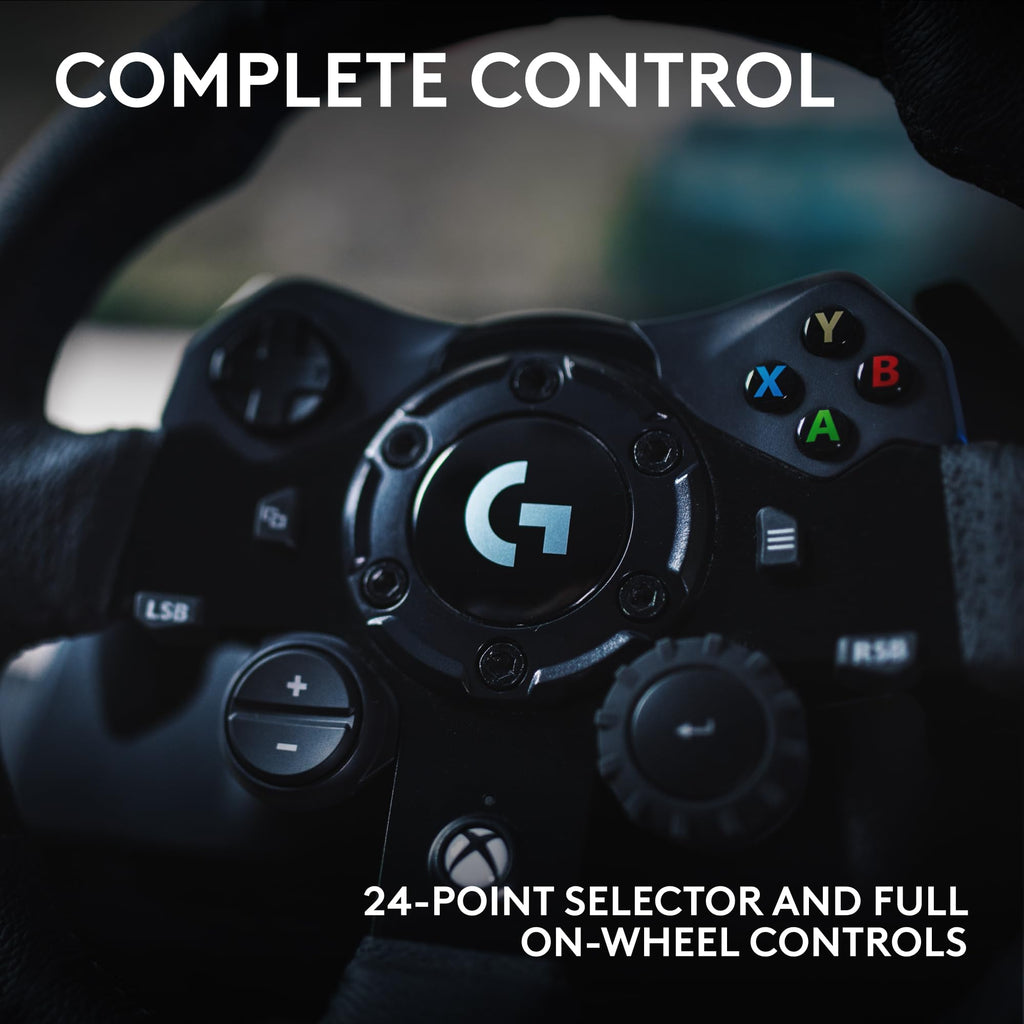 Racing Wheel and Pedals with Force Feedback and Leather Wheel Cover N345