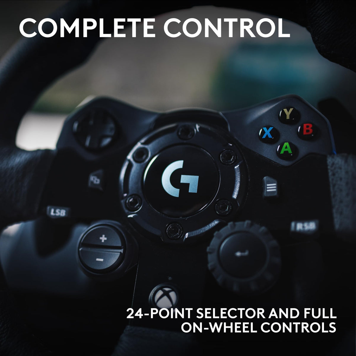 Racing Wheel and Pedals with Force Feedback and Leather Wheel Cover N345
