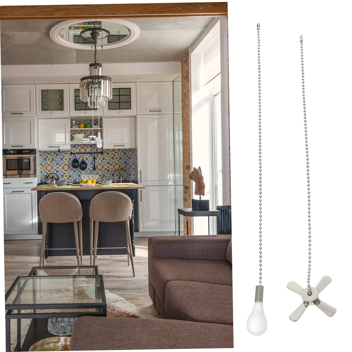 Ceiling Fan Pull Chain Extension 2Pcs V7514