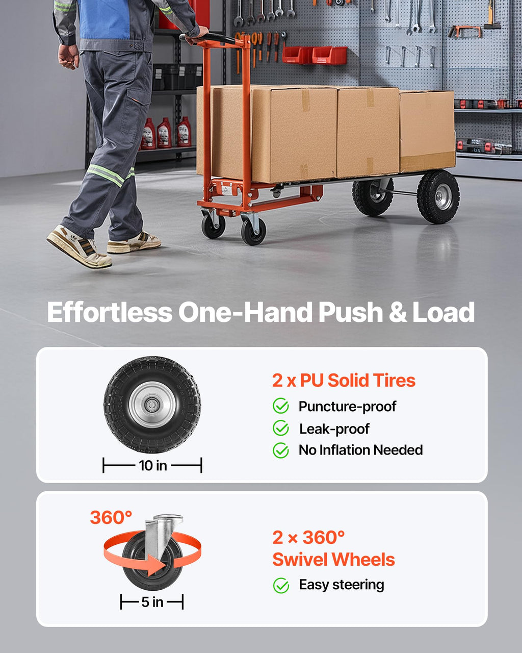 4 in 1 Hand Truck Dolly 1000 lbs Load Capacity B5196