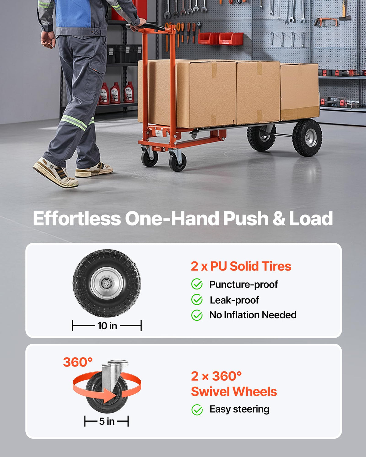 4 in 1 Hand Truck Dolly 1000 lbs Load Capacity B5196