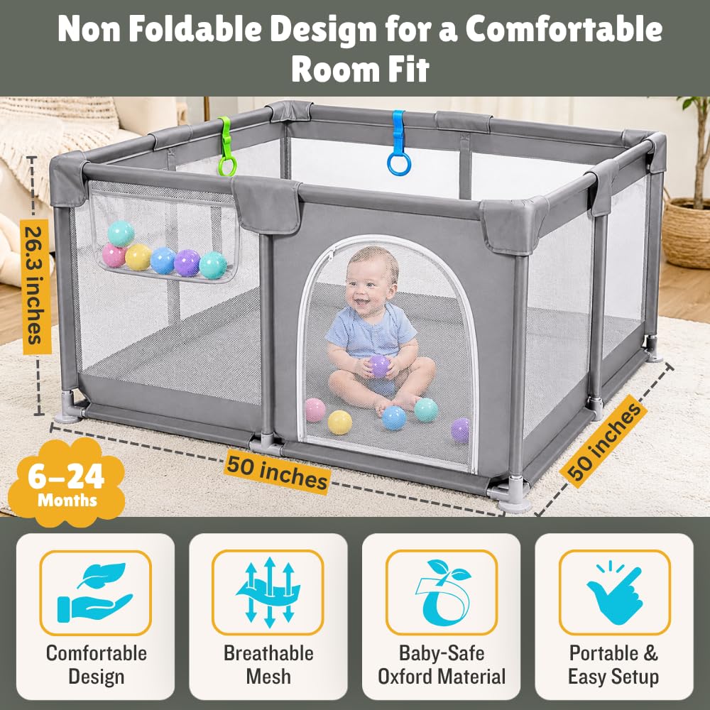 Baby Playpen 50x50 inches R601364