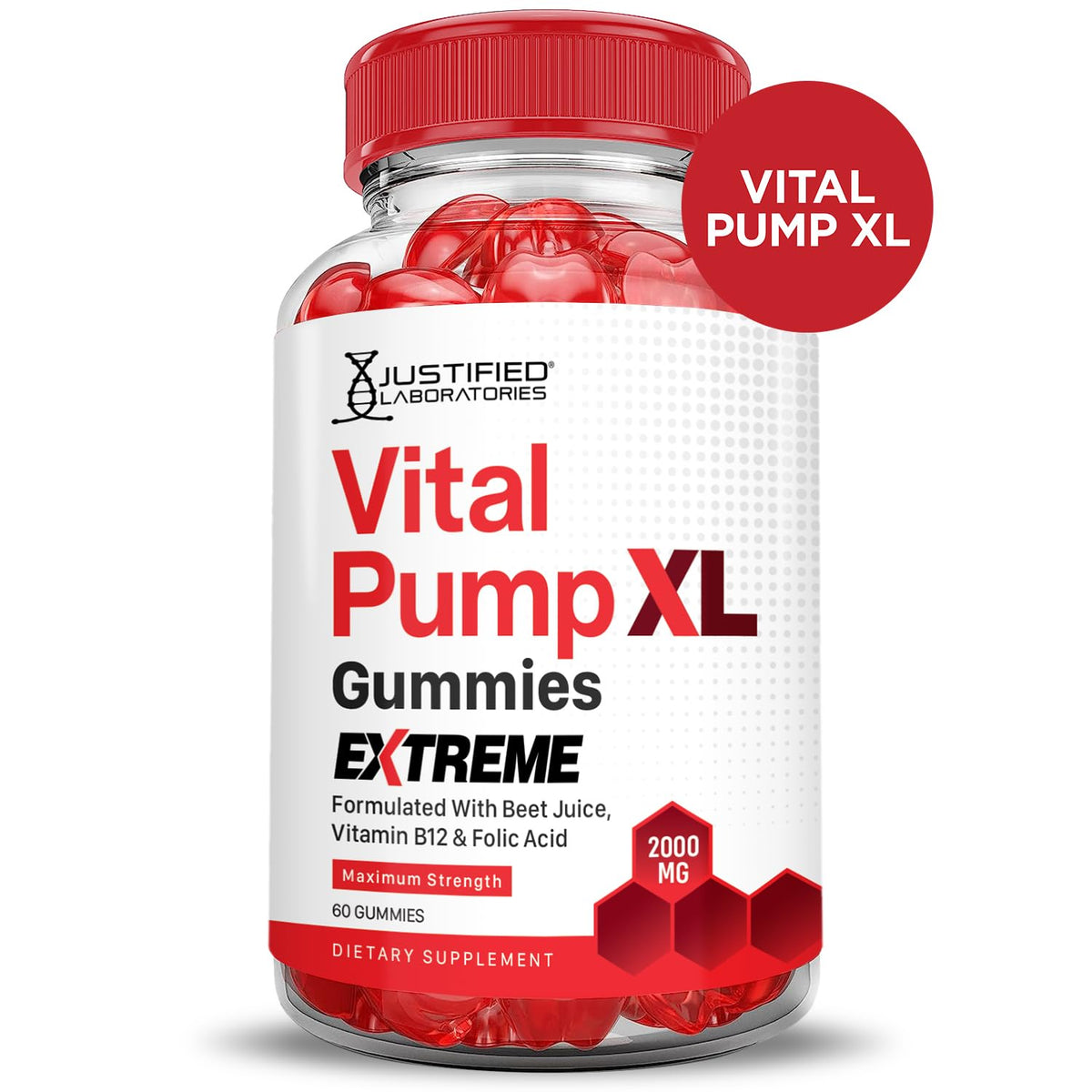 2000MG Beet Juice ACV Pomegranate B12 Vegan Non GMO Gummies R890246
