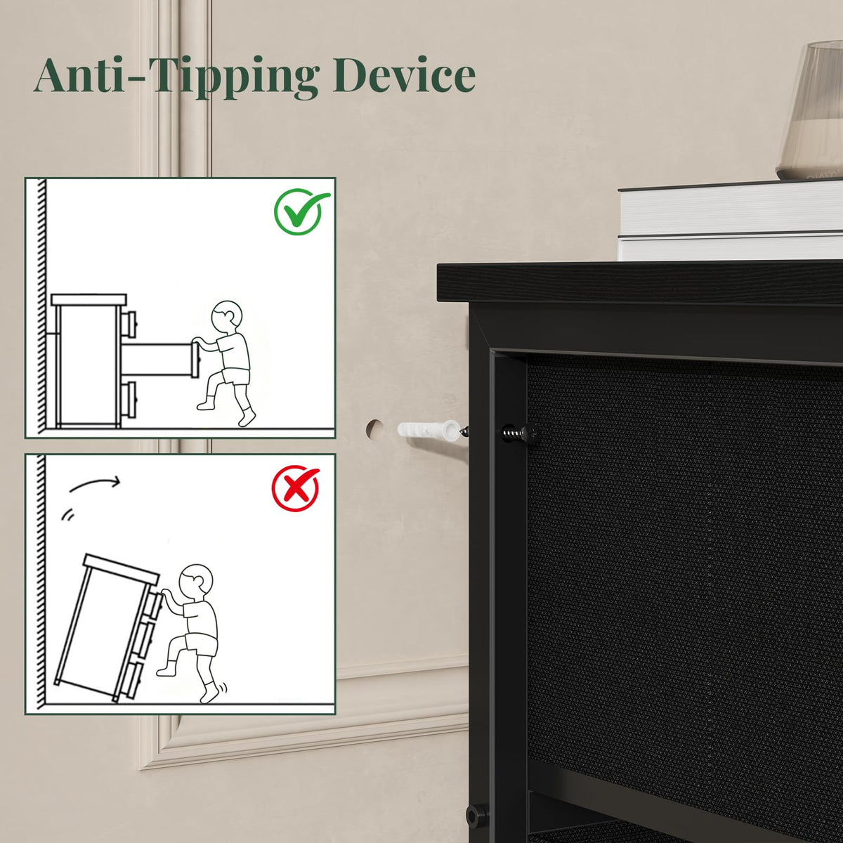 Fabric 7 Drawer Dresser A271673