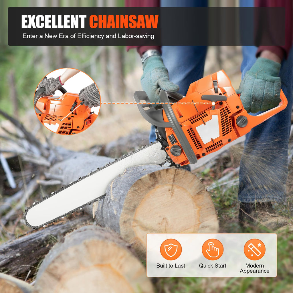 72CC 5.3HP 24" Gas Chainsaw V46364