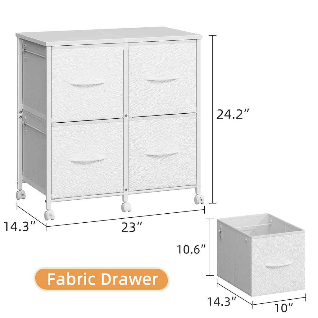 4 Drawer Mobile Lateral File Cabinet B251825