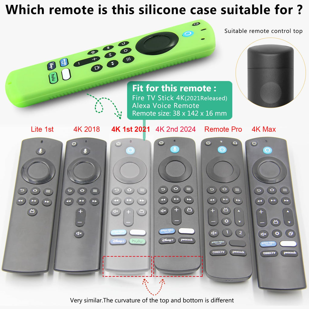 Silicone Remote Covers 3pcs Glow Green Blue Red T422