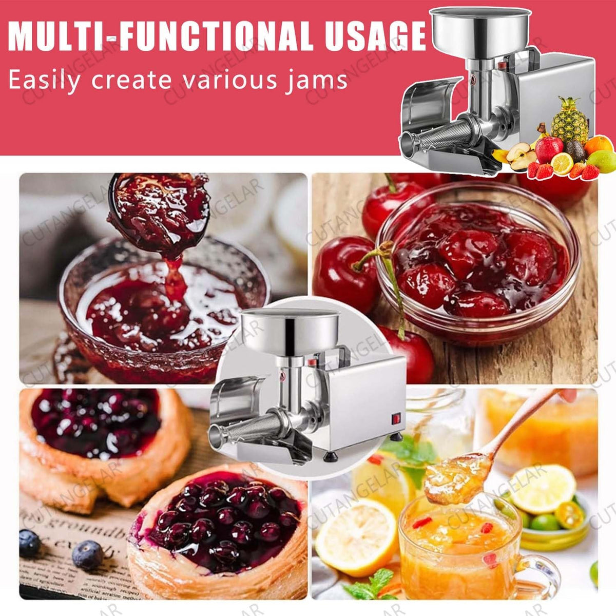 450W Stainless Steel Electric Sauce Strainer M7168
