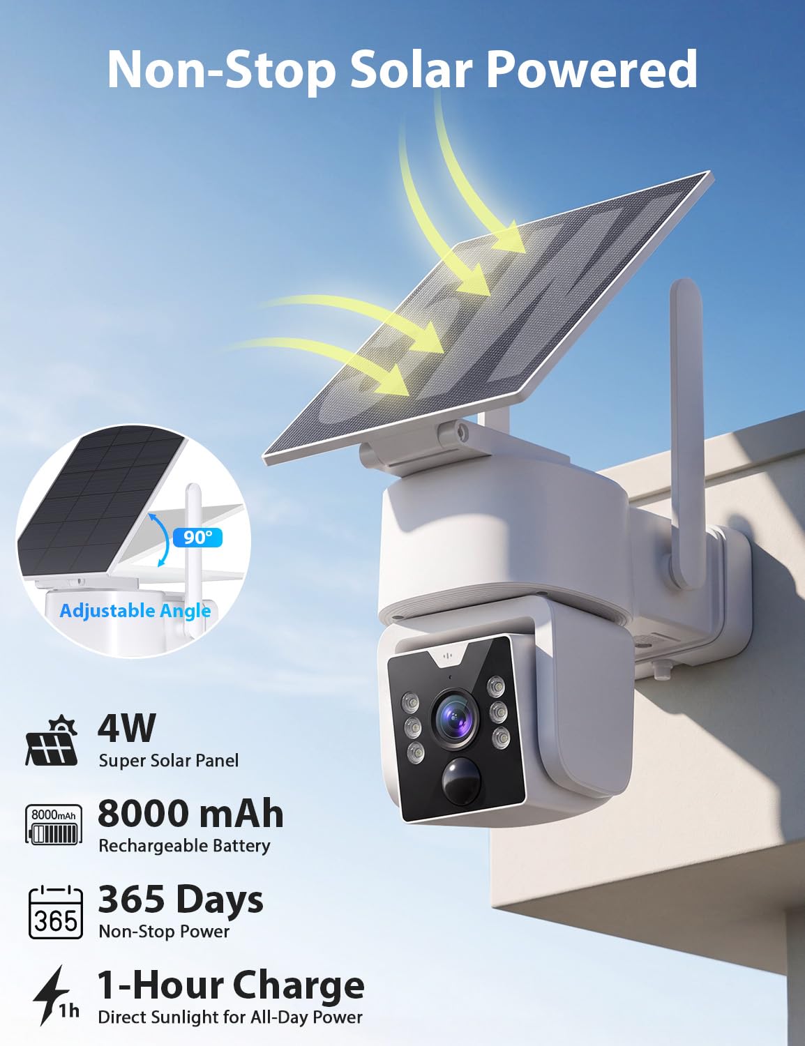 Wireless Outdoor Security Camera System, 4MP, 4 Cam-Kit, Color Night Vision Q19509