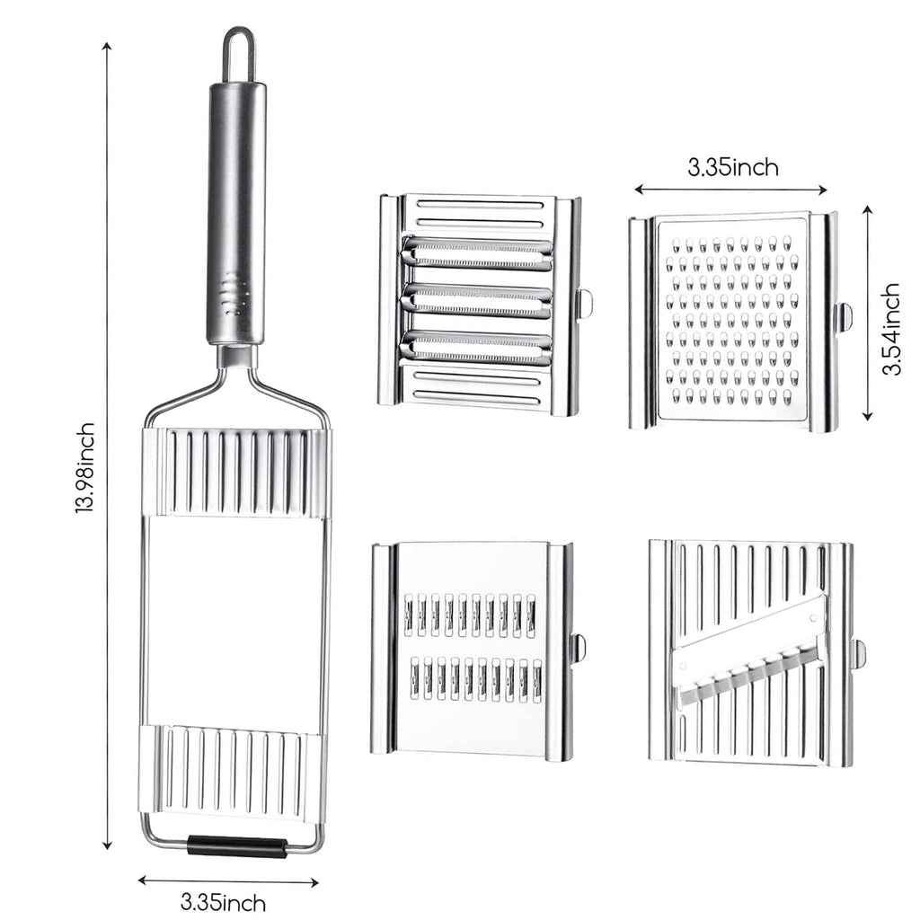 4 in 1 Stainless Steel Vegetable Chopper Grater and Slicer Set R455239