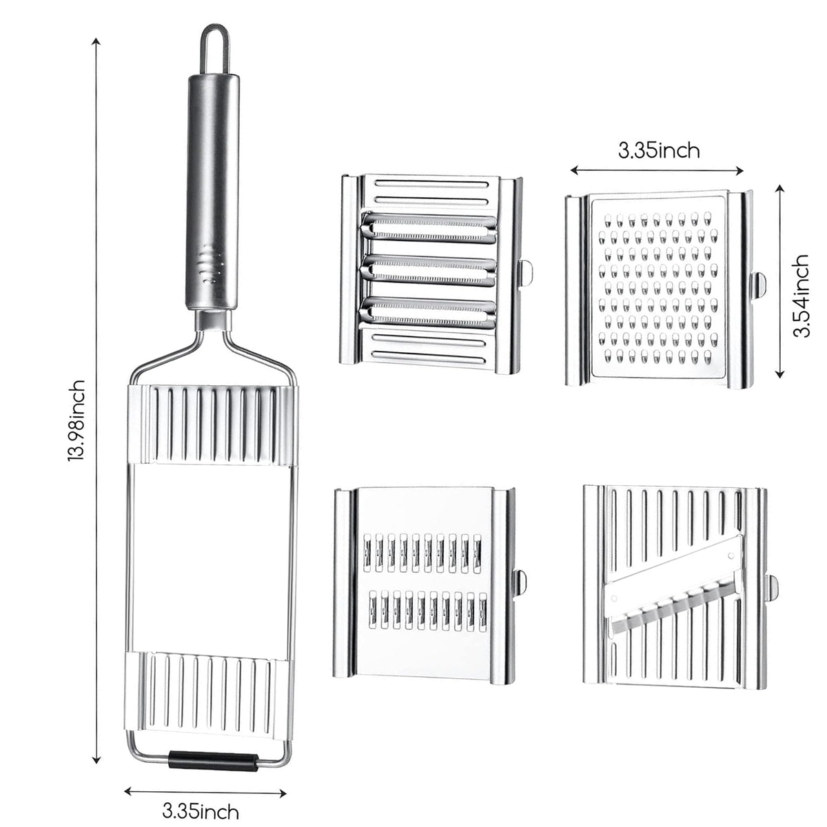 4 in 1 Stainless Steel Vegetable Chopper Grater and Slicer Set R455239