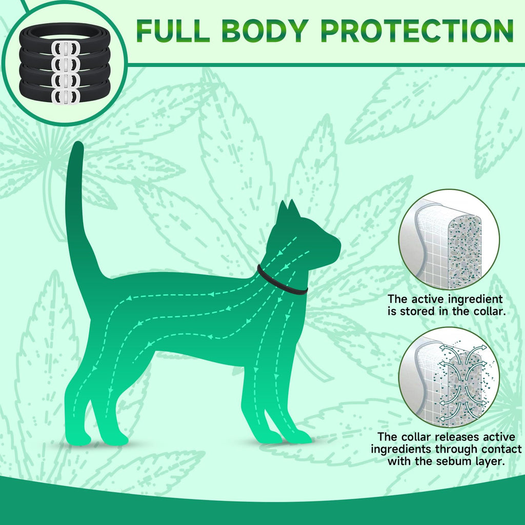 Black 4-Pack Cat Flea and Tick Collar G4432