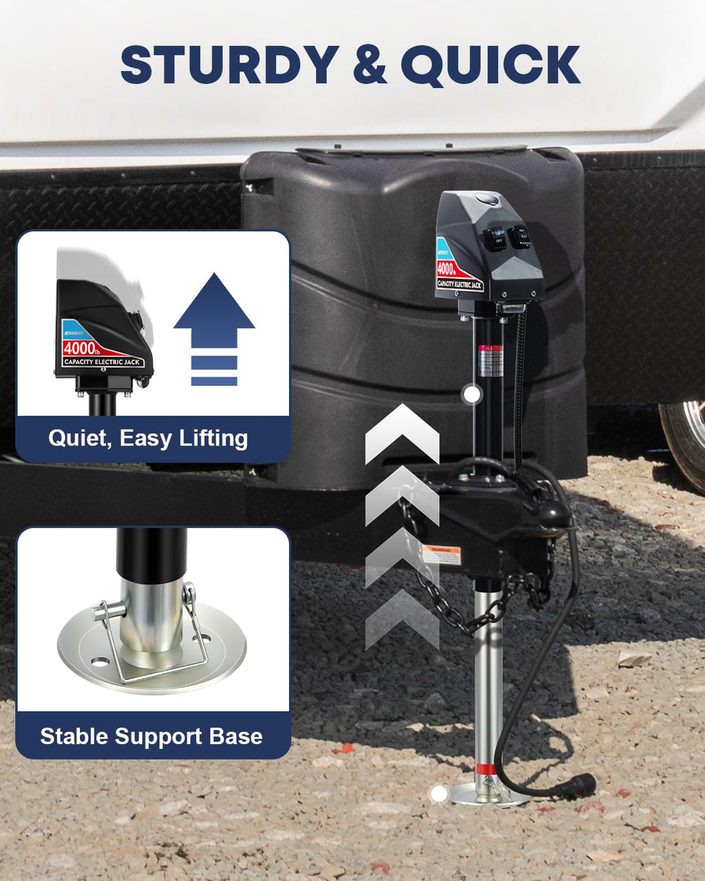 Electric Trailer Jack 4000 lbs U6864
