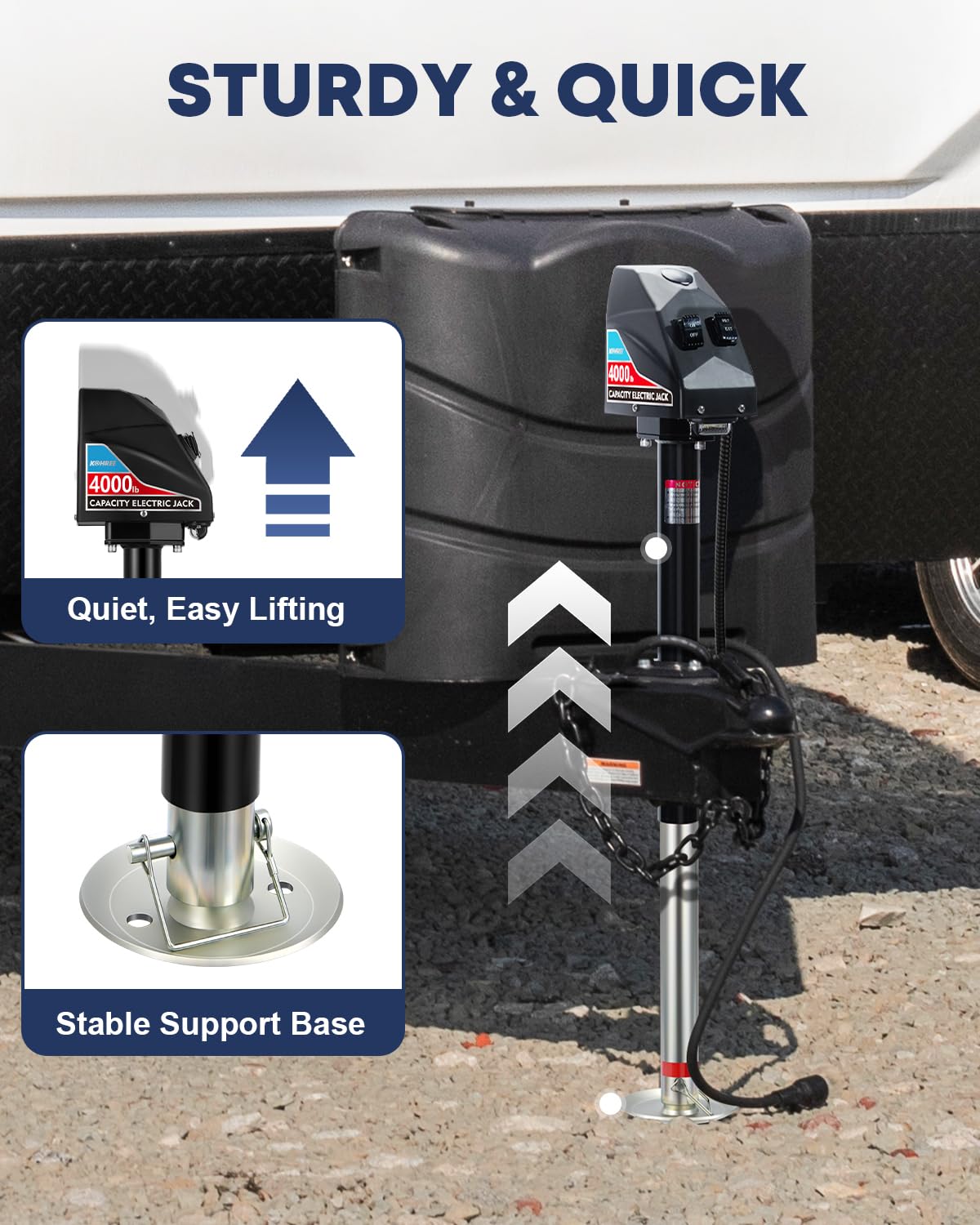 Electric Trailer Jack 4000 lbs U6864