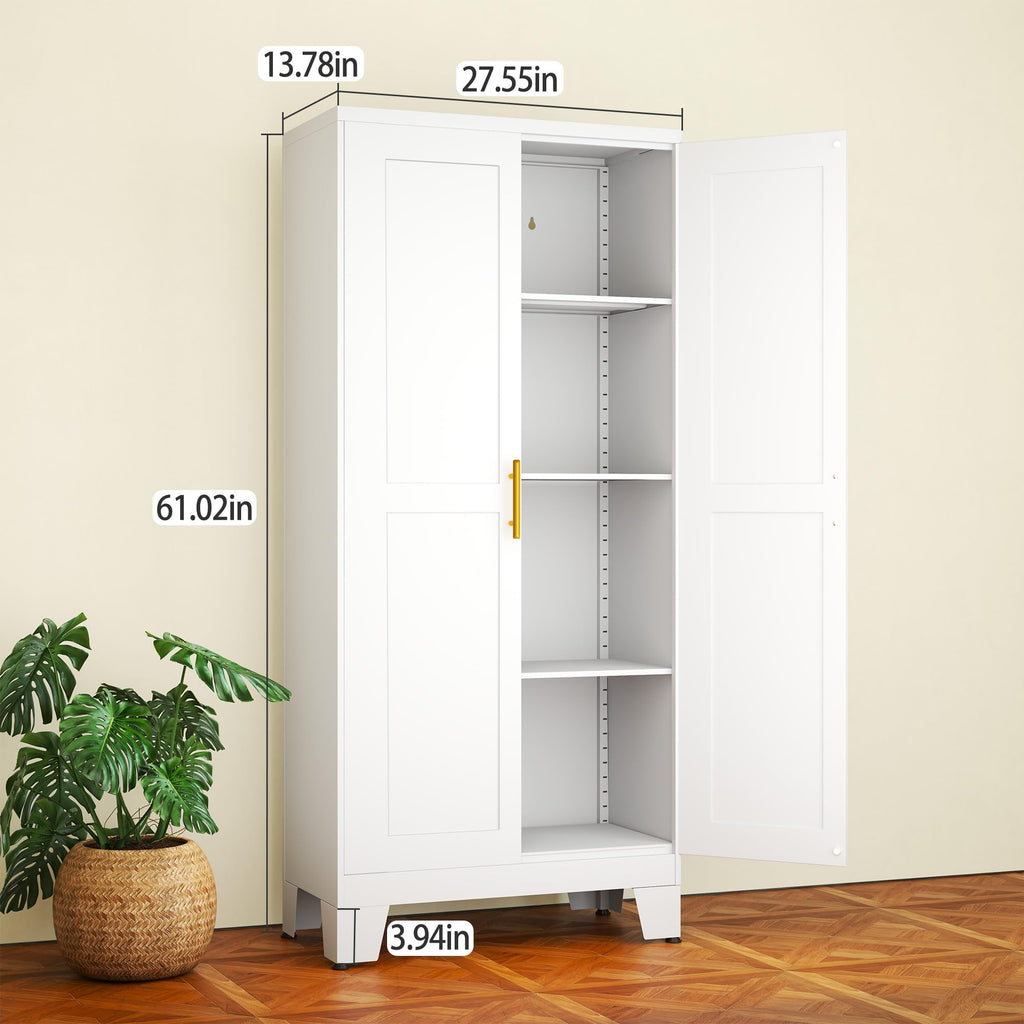 White Metal Storage Cabinet H968
