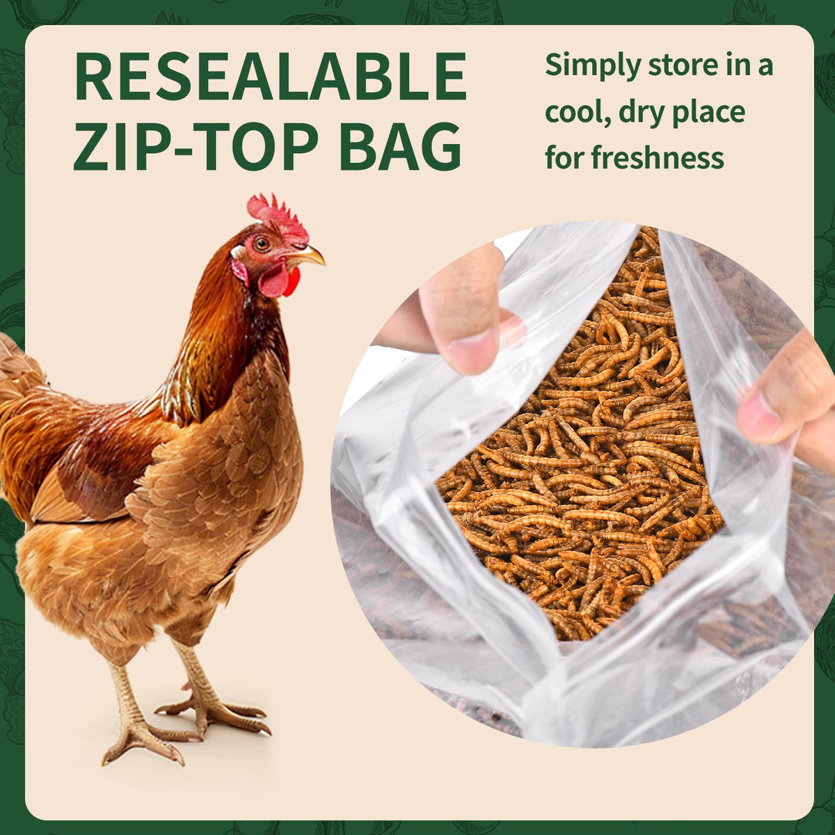 20LB Dried Mealworms L14217