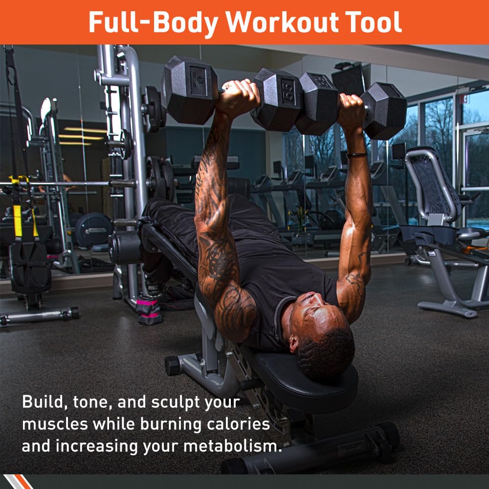 Rubber Encased Hex Dumbbell Pair M982678